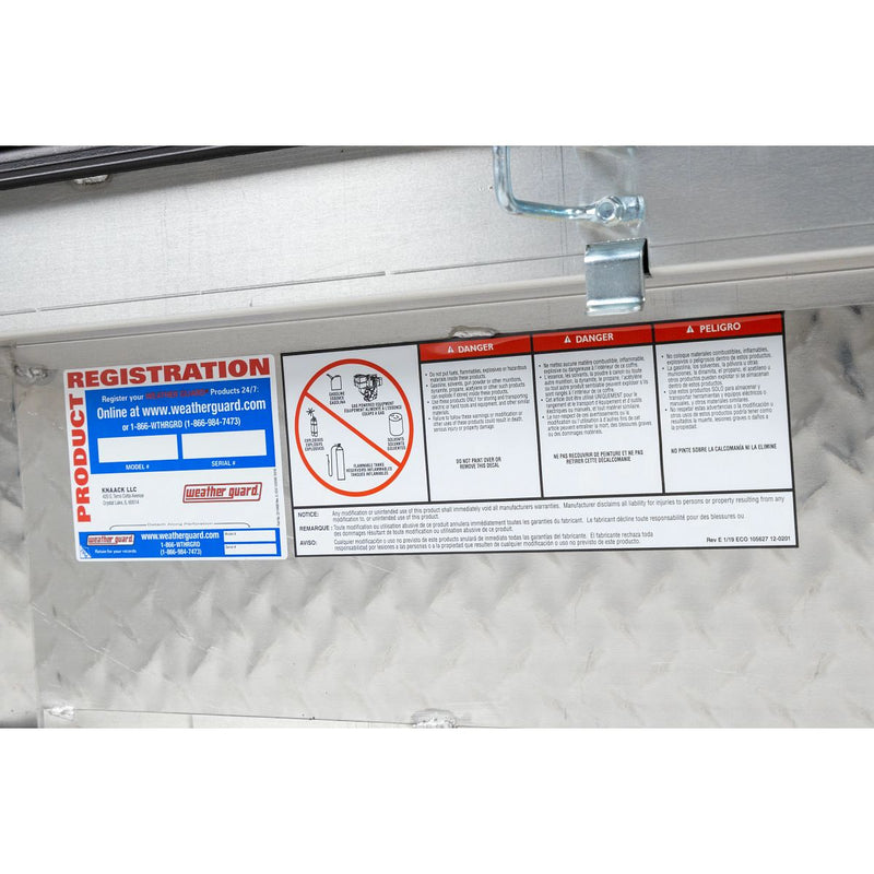 Load image into Gallery viewer, Weather Guard Model 127-0-04 Saddle Box, Aluminum, Full Standard, Clear, 11.0 cu ft