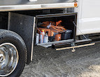 Black Steel Underbody Truck Tool Box With Stainless Steel Door Series