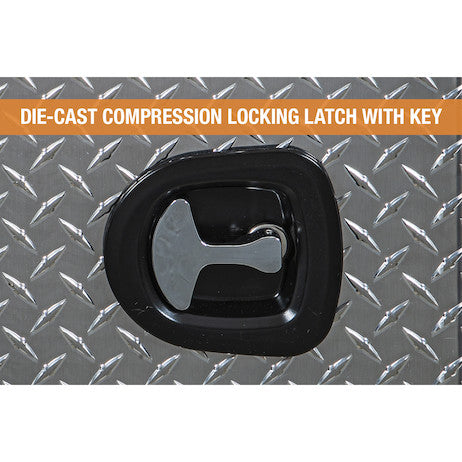 Load image into Gallery viewer, 18x18x36 Inch Diamond Tread Aluminum Underbody Truck Box - Double Barn Door, 3-Point Compression Latch