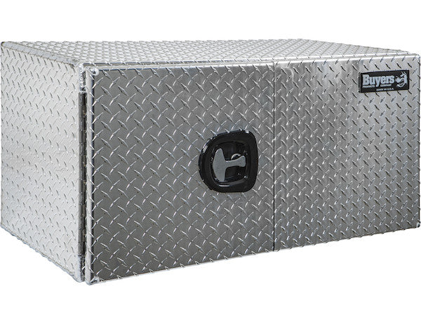 Load image into Gallery viewer, 18x18x36 Inch Diamond Tread Aluminum Underbody Truck Box - Double Barn Door, 3-Point Compression Latch
