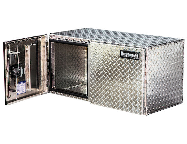 Load image into Gallery viewer, 18x18x48 Inch Diamond Tread Aluminum Underbody Truck Box - Double Barn Door, 3-Point Compression Latch