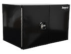 PRO SERIES BLACK SMOOTH ALUMINUM UNDERBODY TRUCK TOOL BOX WITH BARN DOOR SERIES