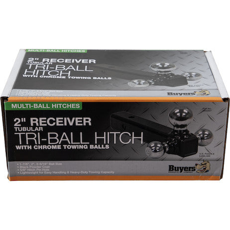 Load image into Gallery viewer, Tri-Ball Hitch Tubular Shank With Chrome Balls