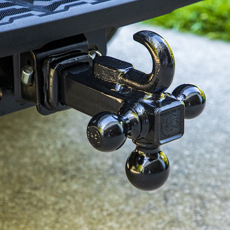 Load image into Gallery viewer, Tri-Ball Hitch Tubular Shank With Black Balls And Recovery Hook