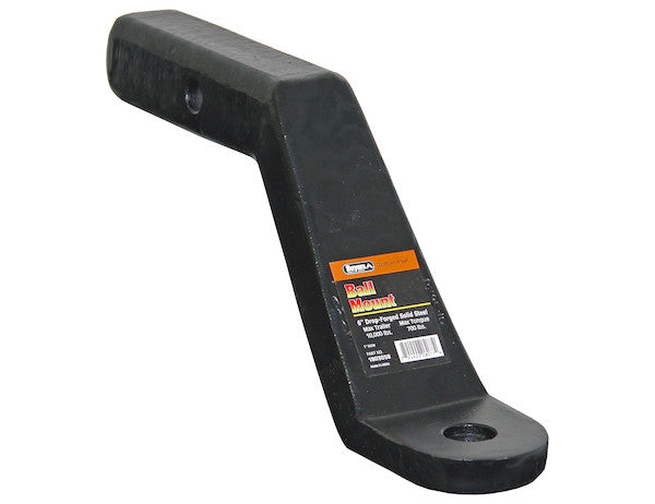 Load image into Gallery viewer, 2 Inch Heavy-Duty Ball Mount 6 Inch Drop x 9-3/8 Long Tube Black For 1 Inch Hole