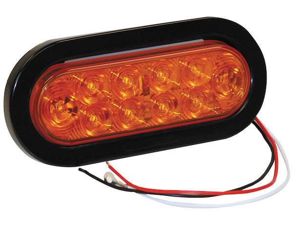 Load image into Gallery viewer, 6 Inch Amber Oval Turn Signal Light With 10 LED