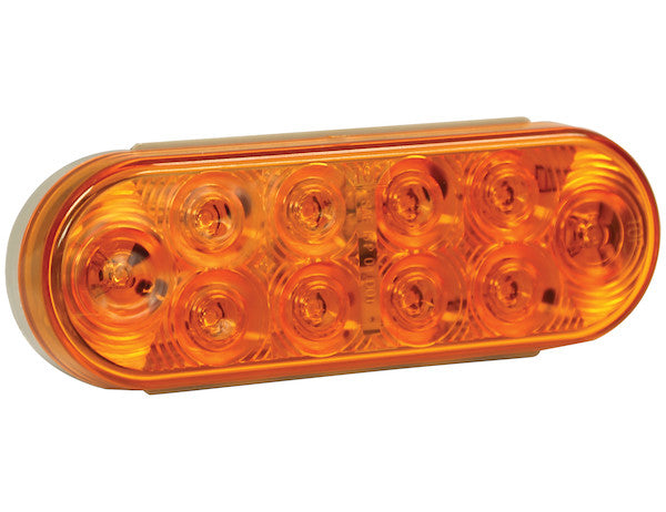 Load image into Gallery viewer, 6 Inch Amber Oval Turn Signal Light With 10 LED