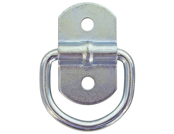 Load image into Gallery viewer, 1/4 Inch Forged Light Duty Rope Ring With 2-Hole Mounting Bracket Zinc Plated