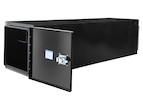 Load image into Gallery viewer, GLOSS BLACK STEEL STRAIGHT SIDE TUNNEL TRUCK TOOL BOX WITH SHELF