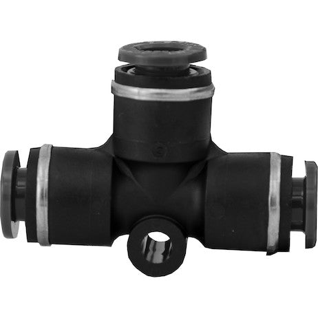 Load image into Gallery viewer, Brass/Poly DOT Push-In Union Tee 1/4 Inch Tube O.D.