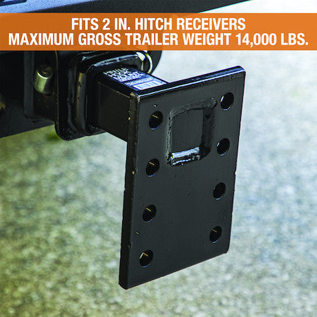 Load image into Gallery viewer, 2 Inch Pintle Hitch Mount- 3 Position, 9 Inch Shank