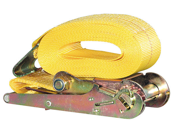 Load image into Gallery viewer, 3 Inch x 27 Foot Ratchet Strap With Flat Hooks