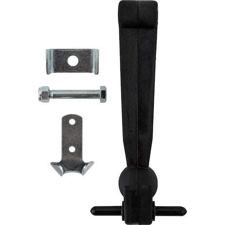 Load image into Gallery viewer, 7-7/8 Inch Heavy-Duty Rubber Hood Catch - Includes Brackets and Pin-With Bumper