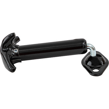 Load image into Gallery viewer, Spring-Loaded 90 Hood Catch with Keeper and Hardware - Black Enamel Finish