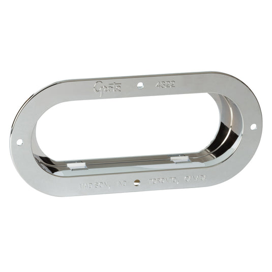 Bracket, Chrome, Oval Lamp Theft-Resistant Mounting Flange - 43223 - Grote