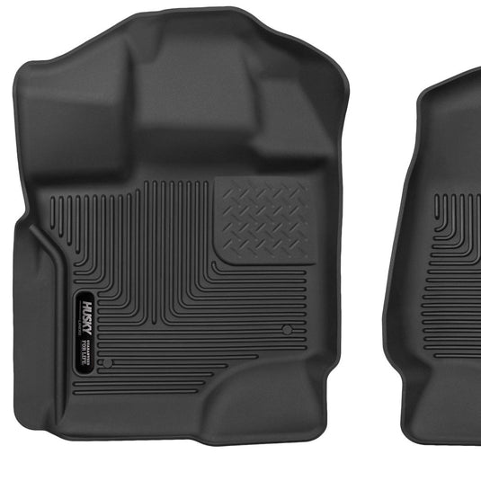 HUS-53341 Husky Husky Front Floor Liners Floor Mats X-Act Contour® Black ; 15-20 Ford F150 Extended/Crew - HUS-53341 - Absolute Autoguard