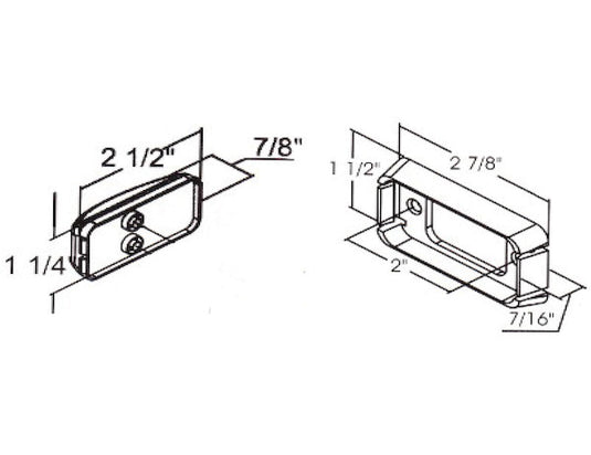 2.5 Inch Red Surface Mount/Marker Clearance Light Kit With 3 LEDs (PL-10 Connection, Includes Bracket and Plug) - 5622103 - Buyers Products