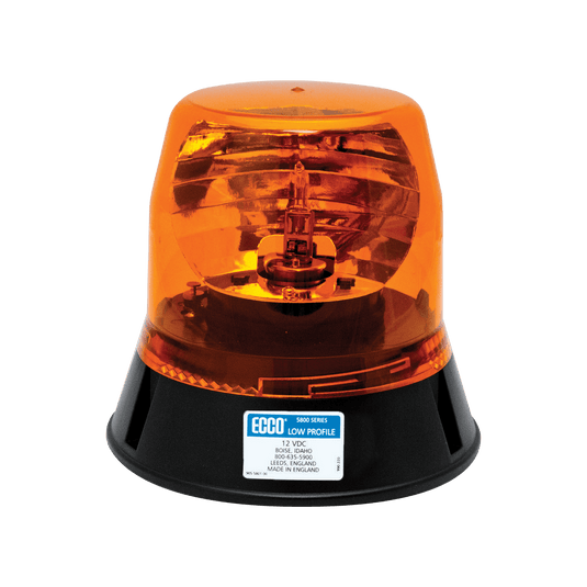 Rotating Beacon: Low profile, 12VDC, 160 FPM - 5813A - Ecco