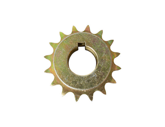 Replacement 1 Inch 16-Tooth Yellow Zinc Gearbox Sprocket with Set Screws for
