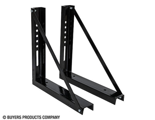 18x24 Inch Bolted Black Structural Steel Mounting Brackets