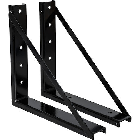 Load image into Gallery viewer, 18x24 Inch Bolted Black Structural Steel Mounting Brackets
