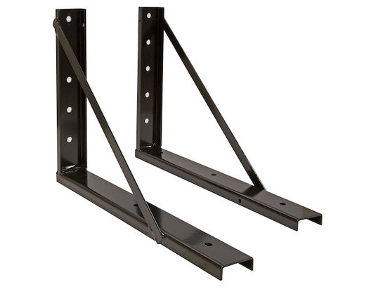 18x18 Inch Bolted Black Structural Steel Mounting Brackets