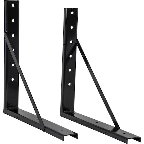 18x18 Inch Bolted Black Structural Steel Mounting Brackets