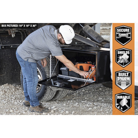 14x16x30 Inch Black Steel Underbody Truck Box