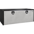 BLACK STEEL UNDERBODY TRUCK TOOL BOX WITH STAINLESS STEEL DOOR SERIES