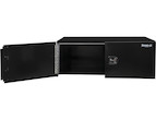 Load image into Gallery viewer, BLACK SMOOTH ALUMINUM UNDERBODY TRUCK TOOL BOX WITH BARN DOOR SERIES
