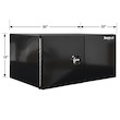 PRO SERIES BLACK SMOOTH ALUMINUM UNDERBODY TRUCK TOOL BOX WITH BARN DOOR SERIES