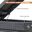 Load image into Gallery viewer, TEXTURED MATTE BLACK DIAMOND TREAD ALUMINUM GULL WING TRUCK TOOL BOX
