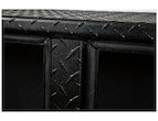 Load image into Gallery viewer, TEXTURED MATTE BLACK DIAMOND TREAD ALUMINUM TOPSIDER TRUCK TOOL BOX
