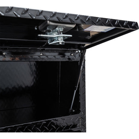 Load image into Gallery viewer, GLOSS BLACK DIAMOND TREAD ALUMINUM PICK-UP TRUCK CONTRACTOR WITH LOWER DRAWERS TOPSIDER TRUCK TOOL BOX SERIES

