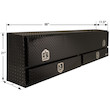 GLOSS BLACK DIAMOND TREAD ALUMINUM PICK-UP TRUCK CONTRACTOR WITH LOWER DRAWERS TOPSIDER TRUCK TOOL BOX SERIES