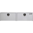 WHITE STEEL UNDERBODY TRUCK TOOL BOX WITH 3-POINT LATCH SERIES