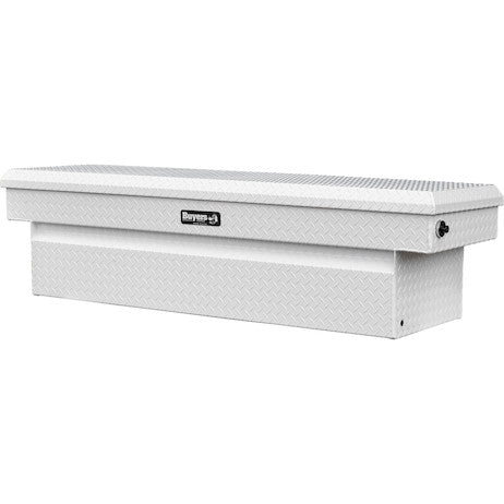 18x20x71 Inch Gloss White Diamond Tread Aluminum Crossover Truck Tool Box