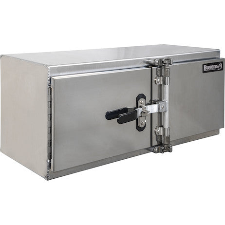 SMOOTH ALUMINUM BARN DOOR UNDERBODY TRUCK TOOL BOX SERIES WITH STAINLESS STEEL DOORS AND CAM LOCK ROD