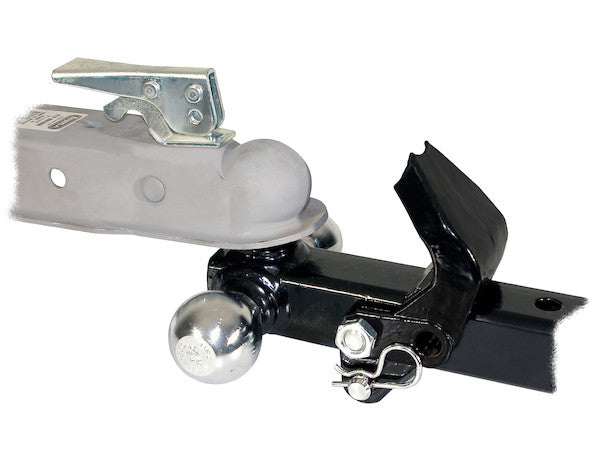 Load image into Gallery viewer, Tri-Ball Hitch Solid Shank With Pintle Hook And Chrome Balls
