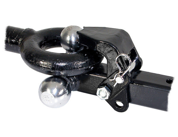 Load image into Gallery viewer, Tri-Ball Hitch Solid Shank With Pintle Hook And Chrome Balls
