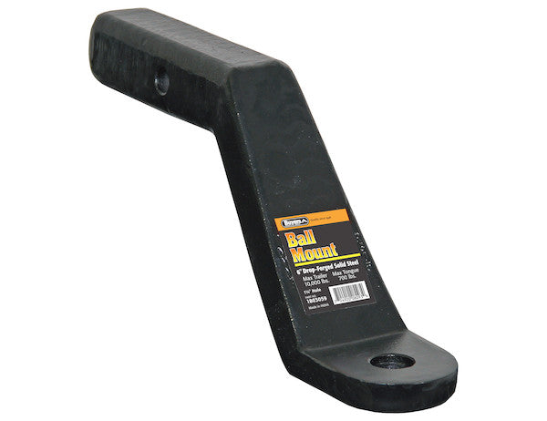 Load image into Gallery viewer, 2 Inch Heavy-Duty Ball Mount 6 Inch Drop x 9-3/8 Long Tube Black For 1-1/4 Hole
