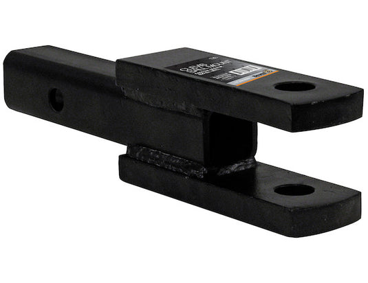 2 Inch Square Tubular Shank Clevis Ball Mount Black 9-1/4 Inch Long