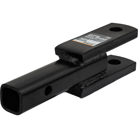 2 Inch Square Tubular Shank Clevis Ball Mount Black 9-1/4 Inch Long