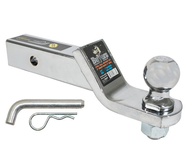 Load image into Gallery viewer, 2 Inch Black Ball Mount Kit With 2 Inch Shank And 2 Inch Drop-Cotter Pin Hitch
