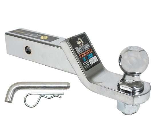 2 Inch Black Ball Mount Kit With 2 Inch Shank And 4 Inch Drop-Cotter Pin Hitch