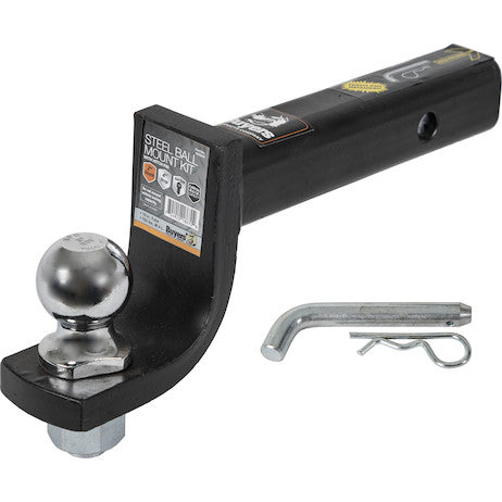 2 Inch Black Ball Mount Kit With 2 Inch Shank And 2 Inch Drop-Cotter Pin Hitch