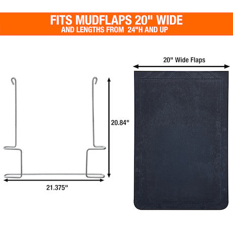 Load image into Gallery viewer, Galvanized Anti-Sail Brackets for Use With 20 Inch Wide Mudflaps
