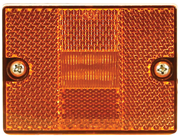 Load image into Gallery viewer, 2.875 Inch Amber Rectangular Marker/Clearance Light With Reflex With 6 LED
