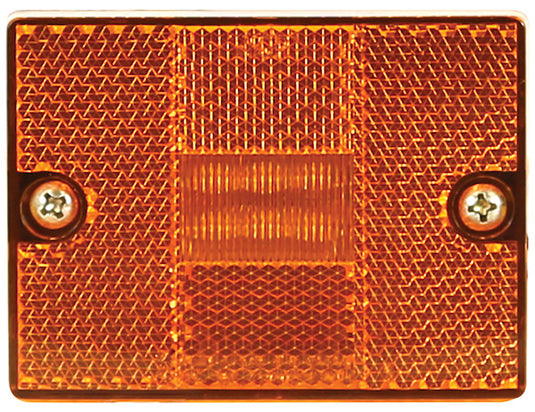 2.875 Inch Amber Rectangular Marker/Clearance Light With Reflex With 6 LED