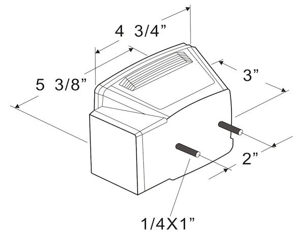 Load image into Gallery viewer, Passenger Side 5 Inch Box-Style LED Stop/Turn/Tail Light for Trailers Under 80 Inches Wide
